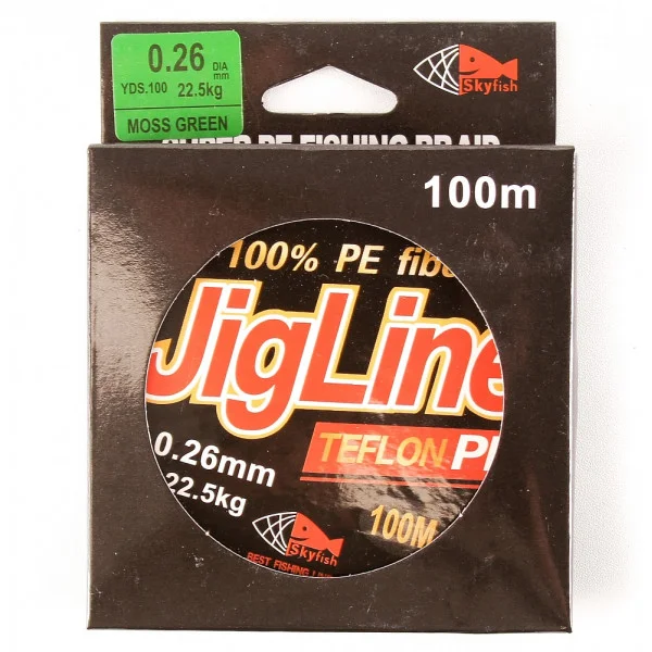 Шнур плетеный JigLine Teflon PE 0,14 мм 100 метров в Воронеже